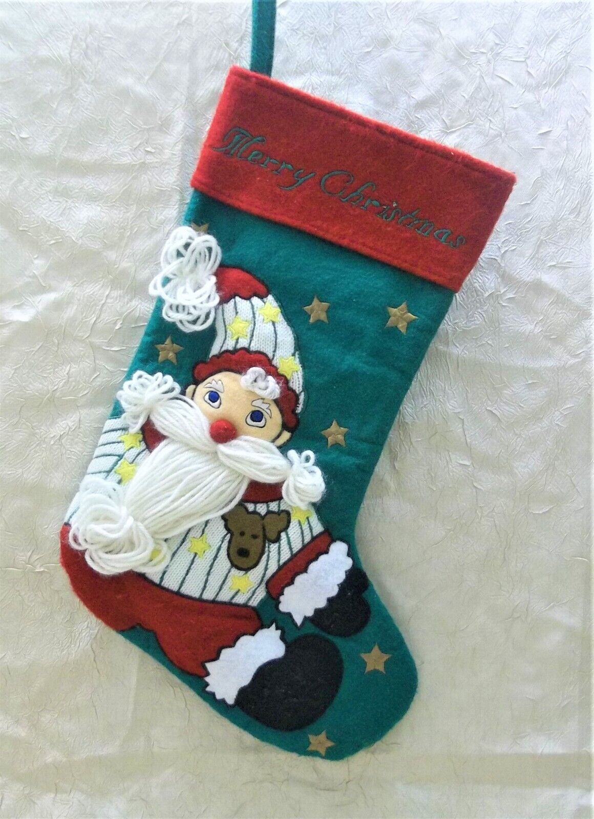 Merry Christmas 3D  Holiday Stocking
