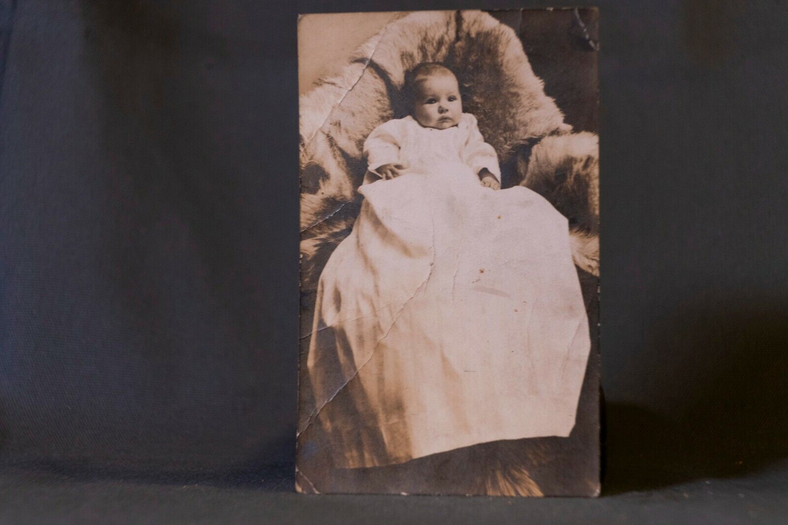RPPC Gorgeous Victorian Era Infant Baby Portrait RPPC