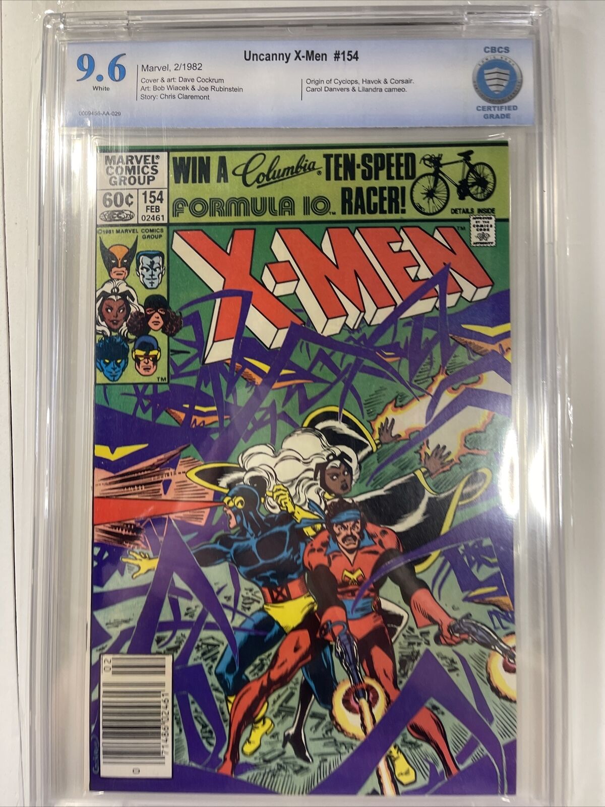 Uncanny X-Men #154 CBCS 9.6 Marvel Comics 1982 Newsstand