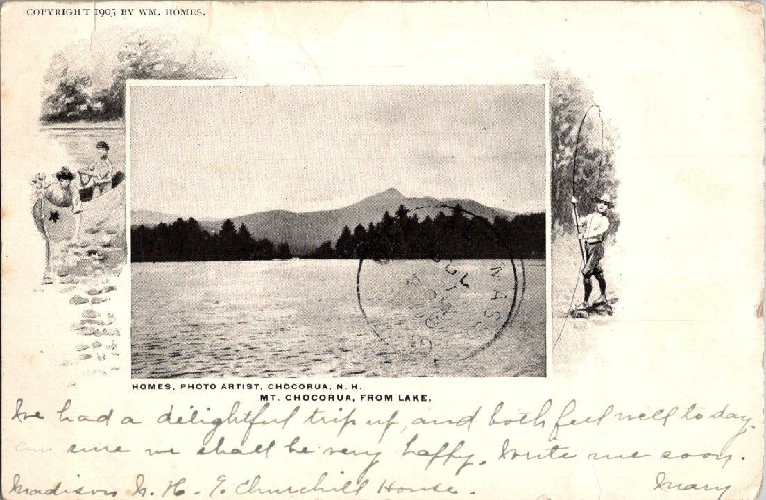 1906. MT. CHOCORUA, FROM LAKE. NH. POSTCARD DD15