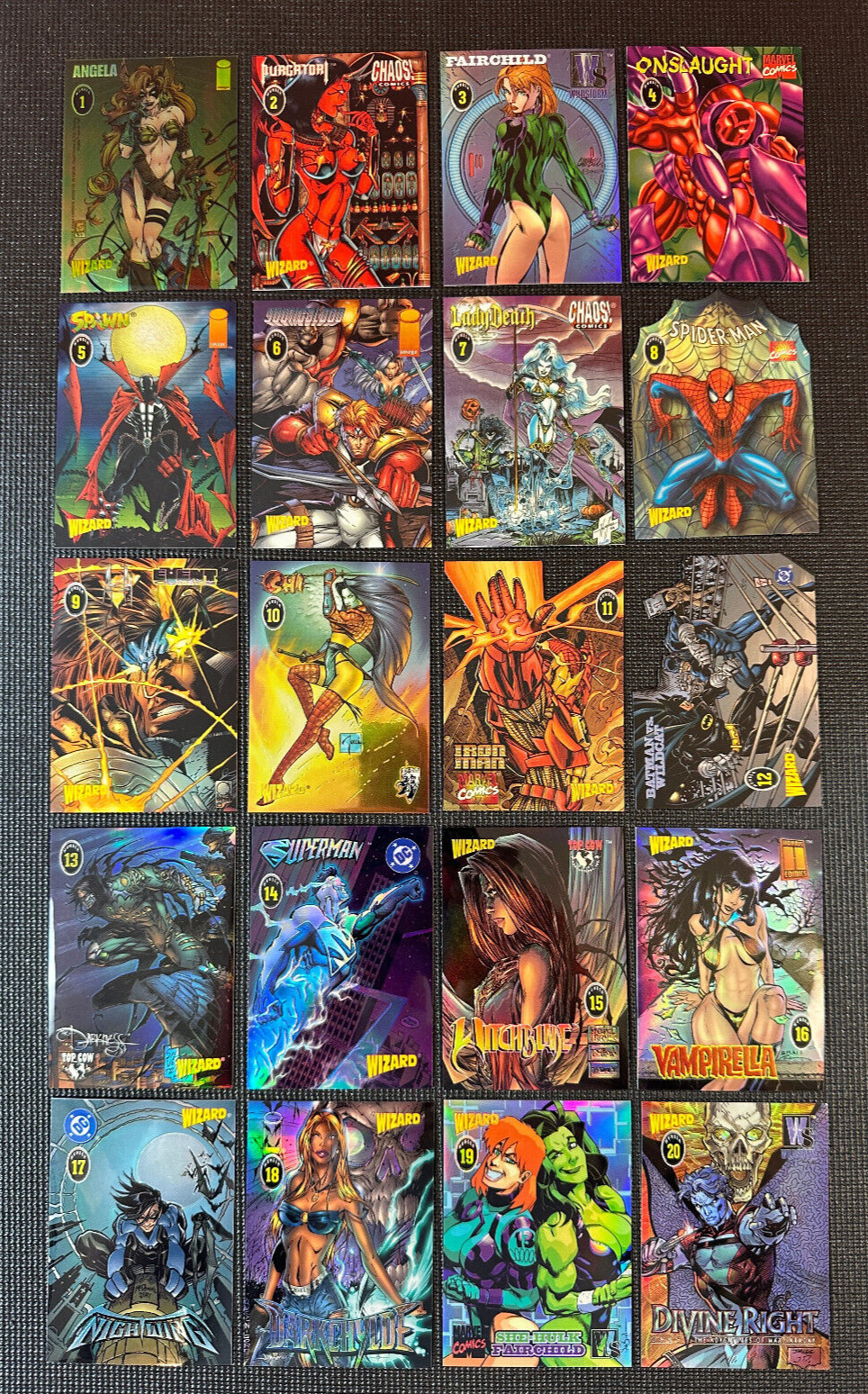 1996/1997 Wizard Magazine Series 4 - Complete 20 Card Set