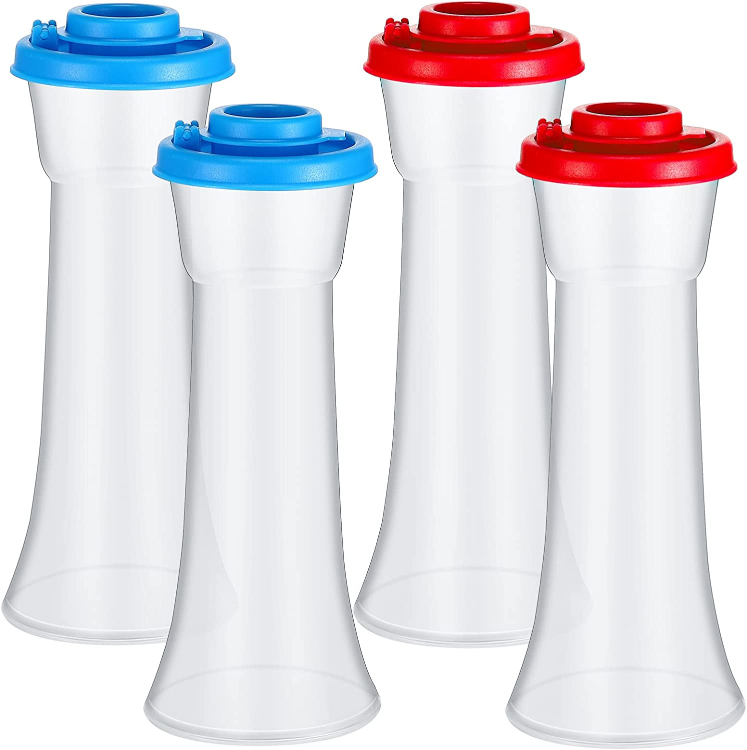 Set of 4 Plastic Salt and Pepper Shakers Hourglass Salt and Pepper Shakers with 