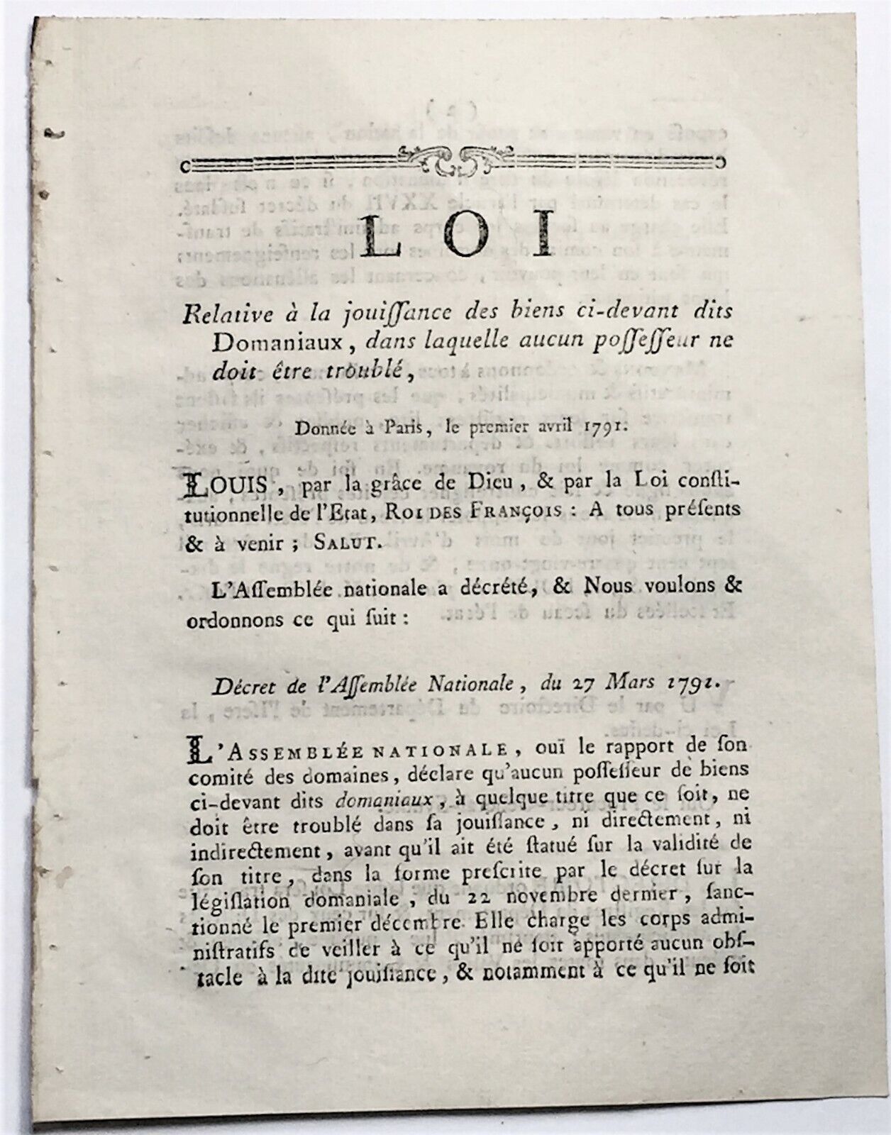 French Revolution Law 1791 National Assembly \