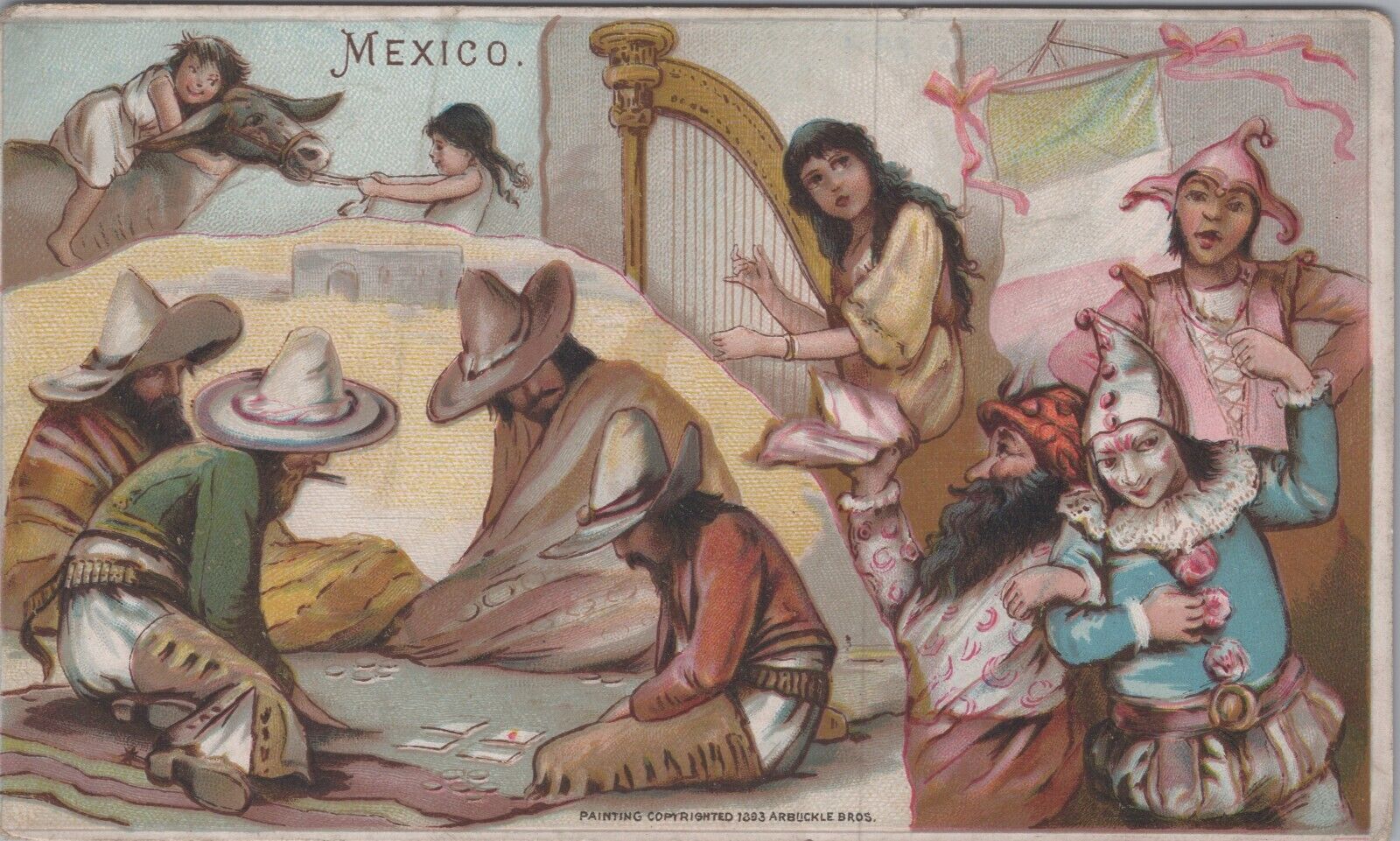 Arbuckle Coffee Antique Victorian Trade Card c1890s~#30 Mexico 6839ad