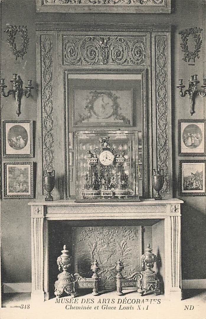 Postcard Fireplace Chimney Louis XVI era