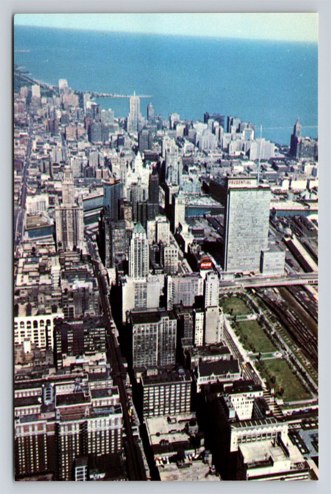 Chicago IL Aerial View of the Loop Vintage Postcard Unused