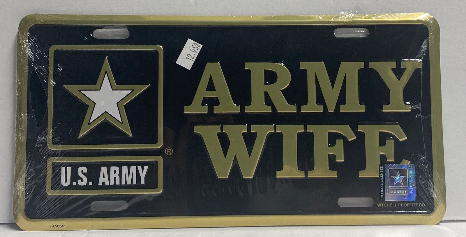 Army wife lone star military logo license plate usa made