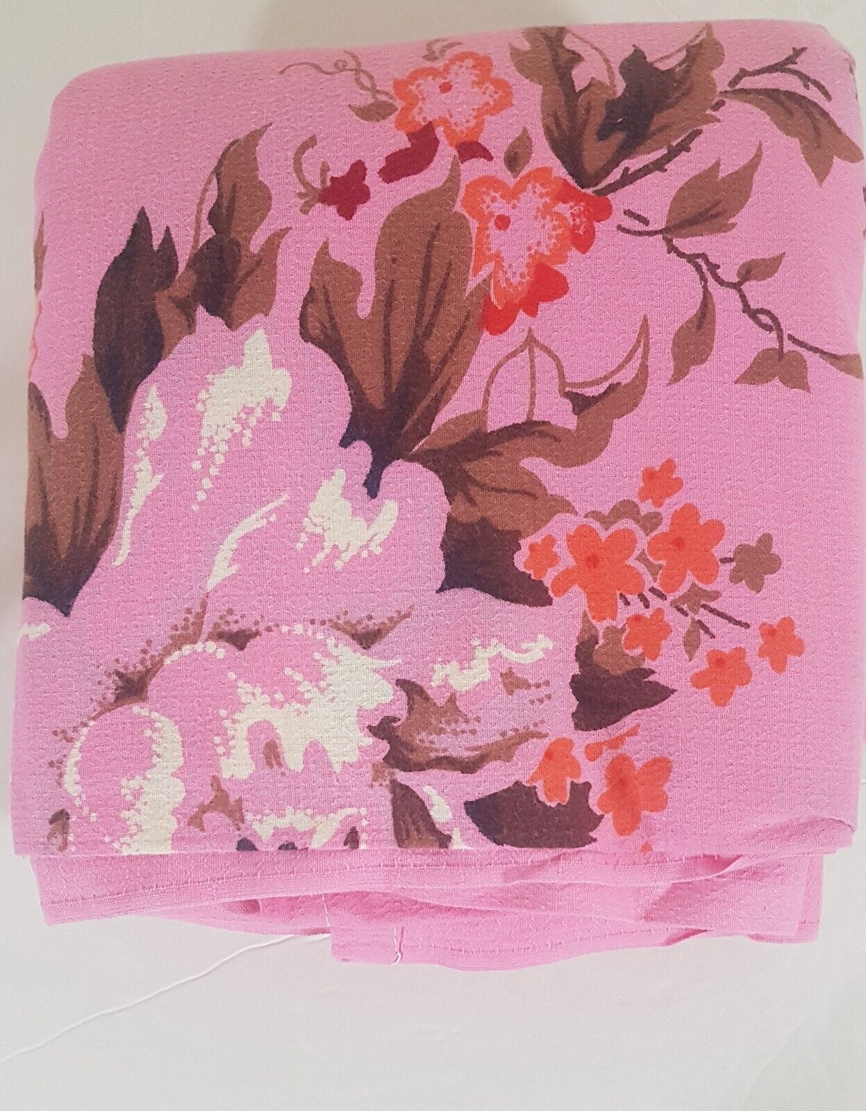 Large Pink Tablecloth - Multicolour Floral - Cotton - 49\