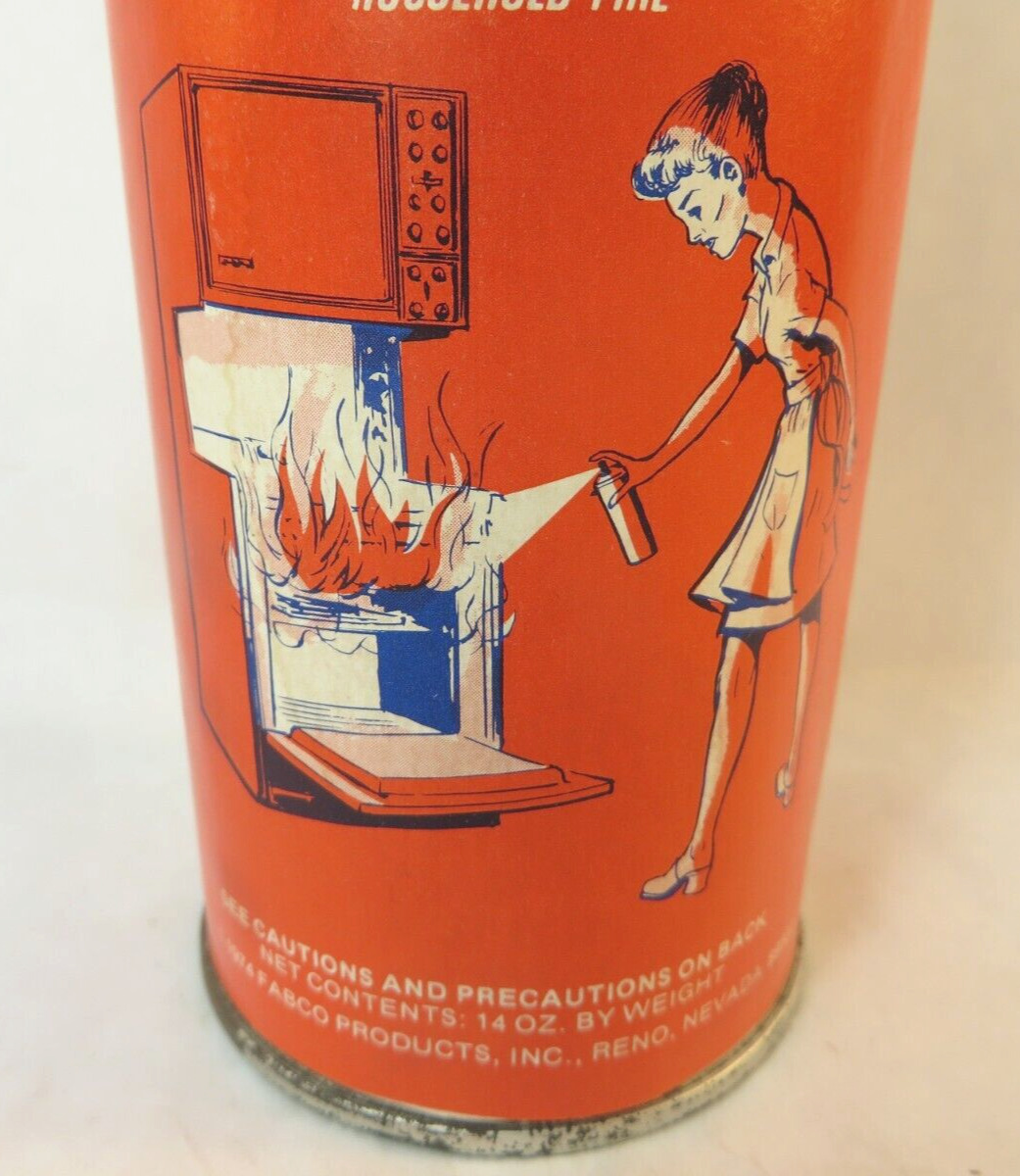 1974 FIRE MARSHALL Portable EXTINGUISHER spray can VINTAGE COOL MCM Reno Nevada