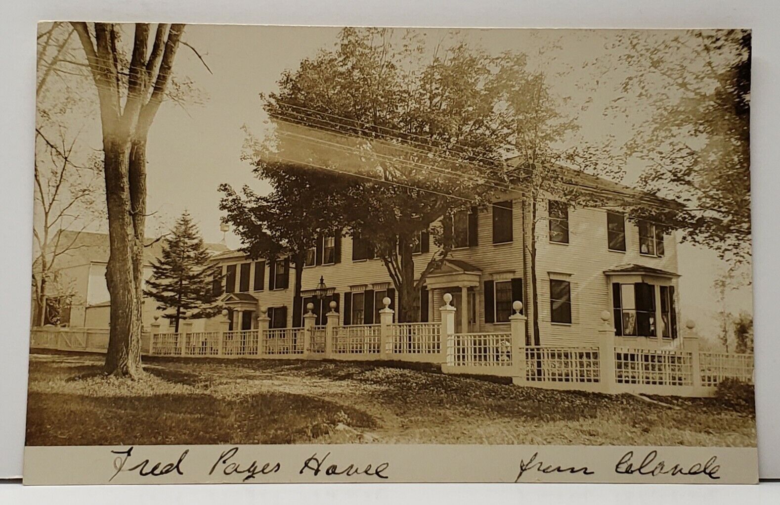 RPPC Large Home Fred Pages House Real Photo Northeast USA c1907 udb Postcard G7