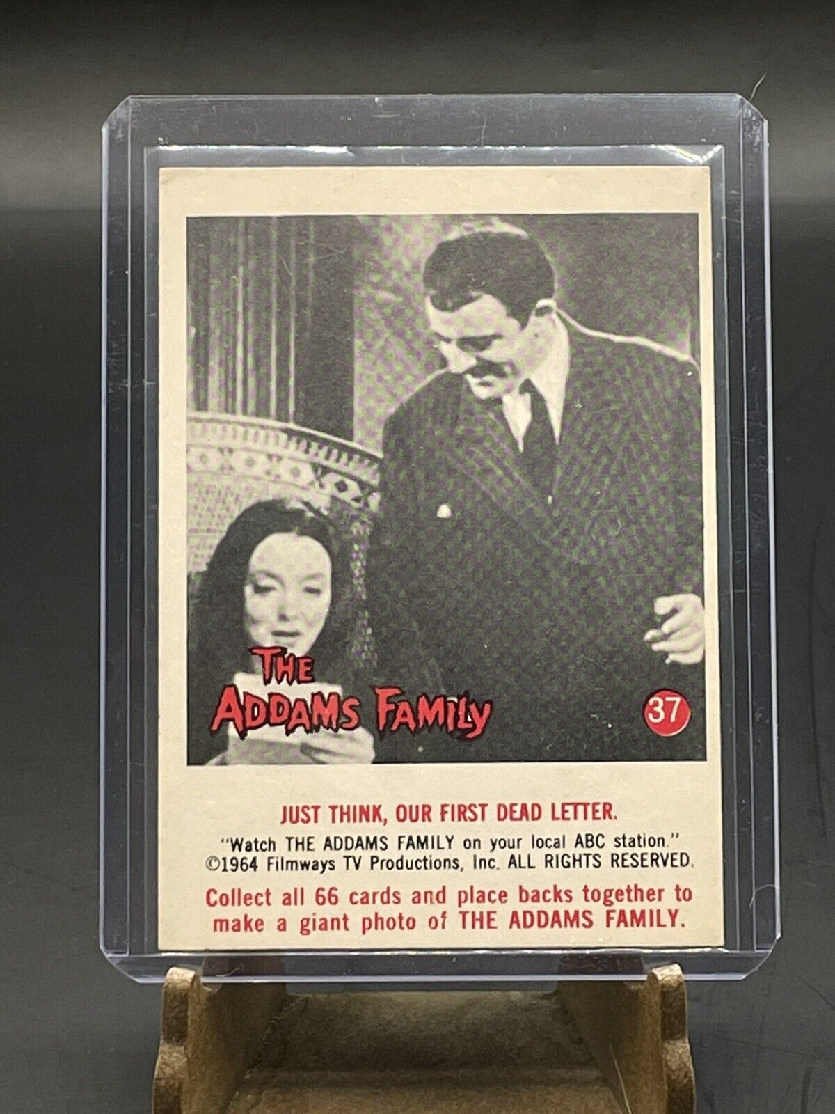 The Addams Family 1964 DONRUSS CARD #37 ‘Just Think, Our First Dead Letter’