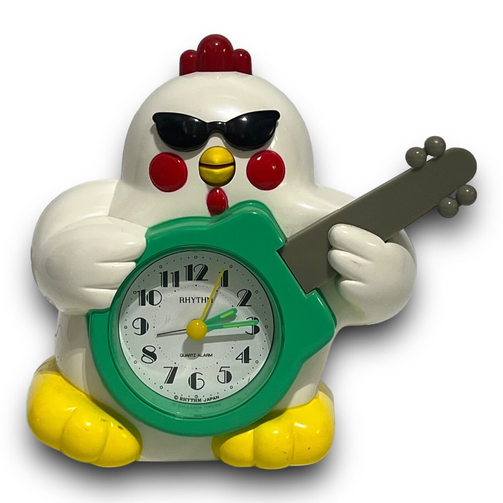 VTG Rhythm Rock ’n Roll Singing Chicken Guitar Quartz Alarm Clock ** READ