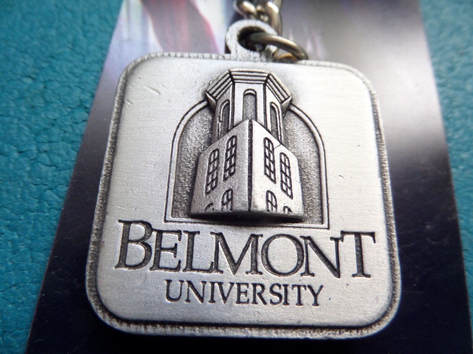 BELMONT UNIVERSITY  HANDCRAFTED   Pewter  KEYCHAIN made in CANADA