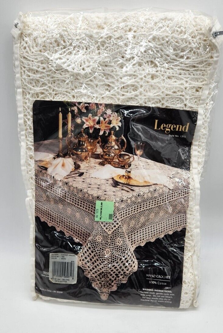 Vintage Elegant Crochet Tablecloth Cotton 66\