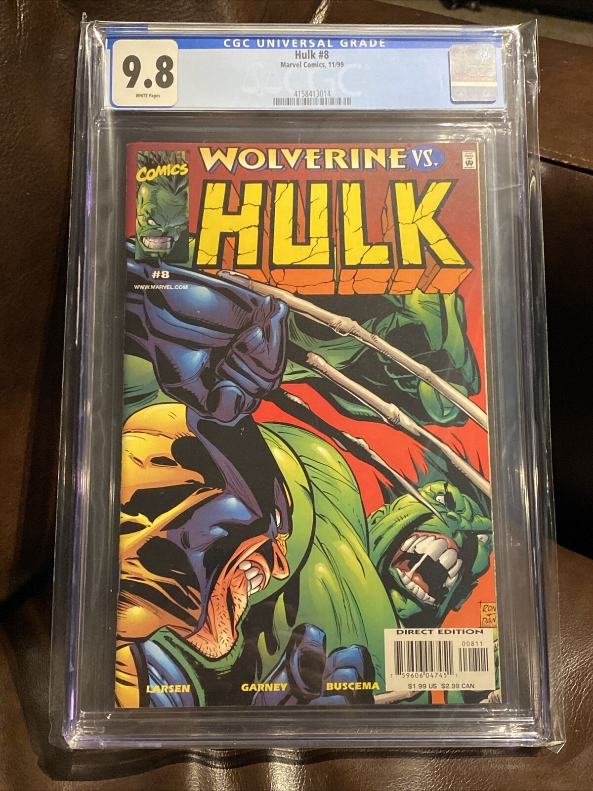 Hulk #8  (1999) Hulk vs. Wolverine Battle CGC 9.8