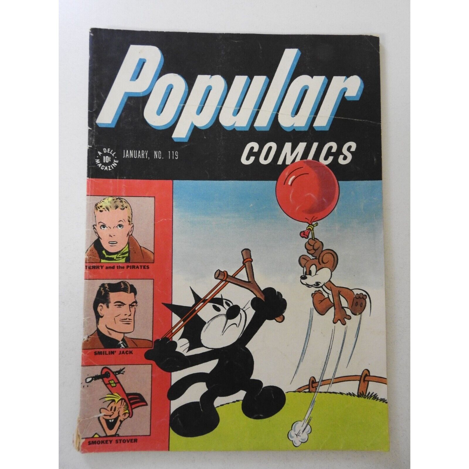 POPULAR COMICS #119 VG (Dell 1946) SMILIN JACK MARTIN | Pre-Code | Golden Age 