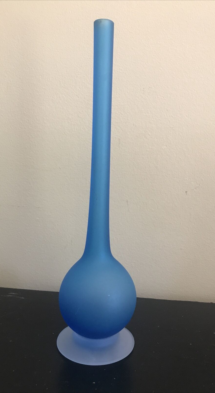 Rosenthal Netter Italy Bud Vase Blue Mid Century Modern 10”