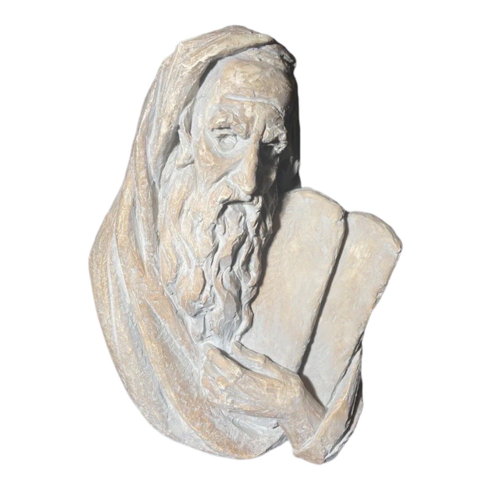 Vintage Moses Sculpture by Bergier 1967 - Jewish Sculpture Religious
