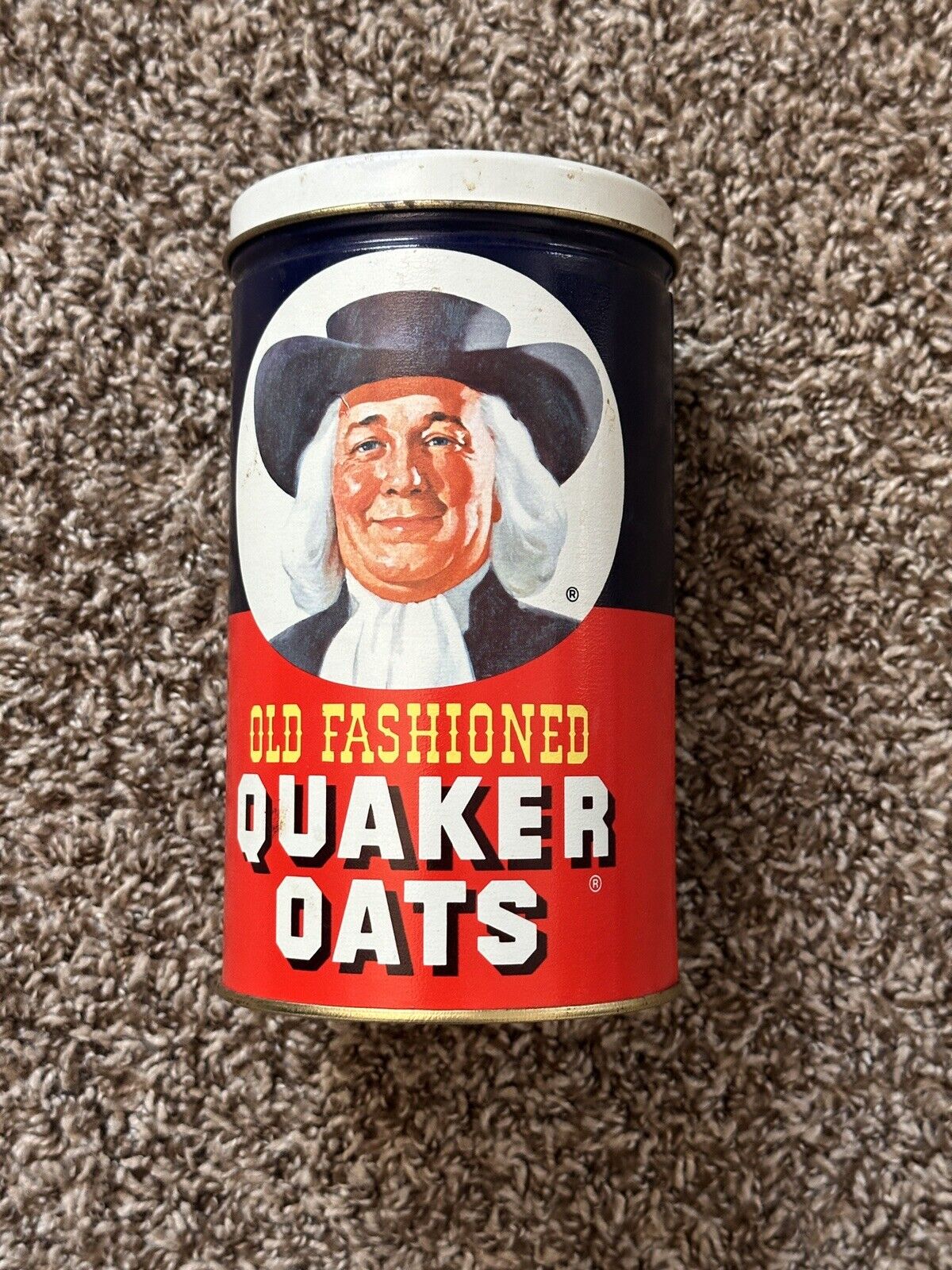 Vintage 1982 Old Fashioned Quaker Oats Tin Can Collector's Limited Edition