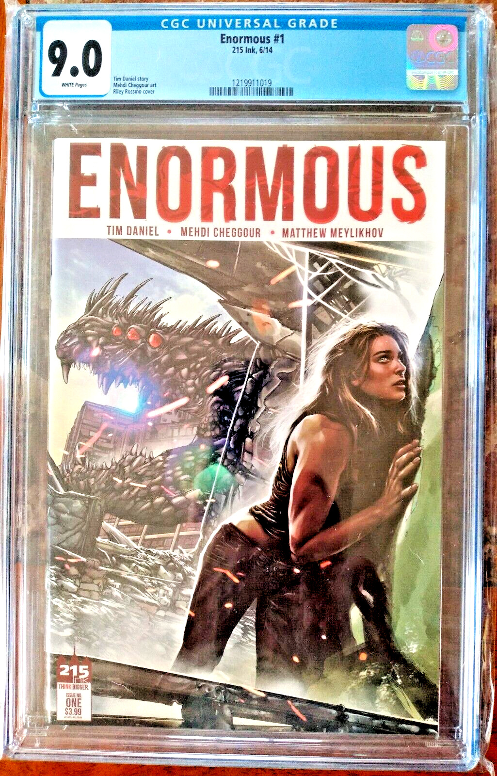 Enormous  #1  215 Ink   2014   Graded 9.0 by CGC  Mehdi Cheggour Cover  48 pages