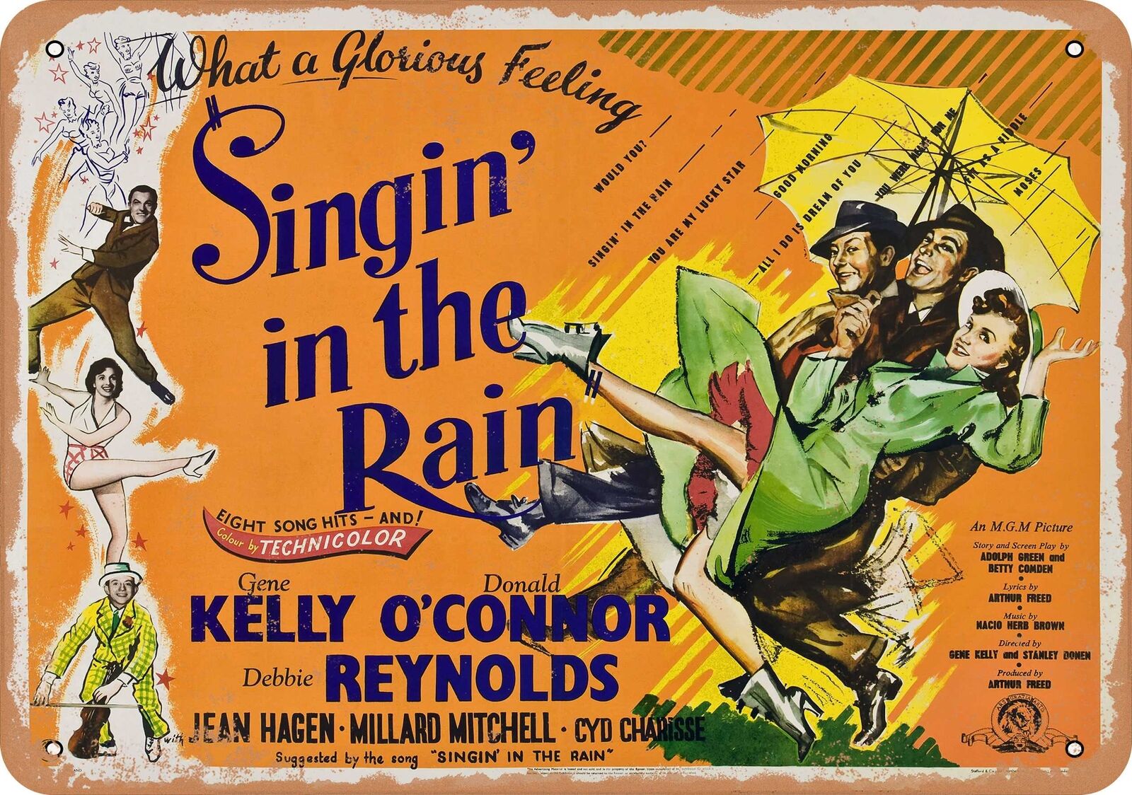 Metal Sign - Singin\' in the Rain (1952) 1 - Vintage Look