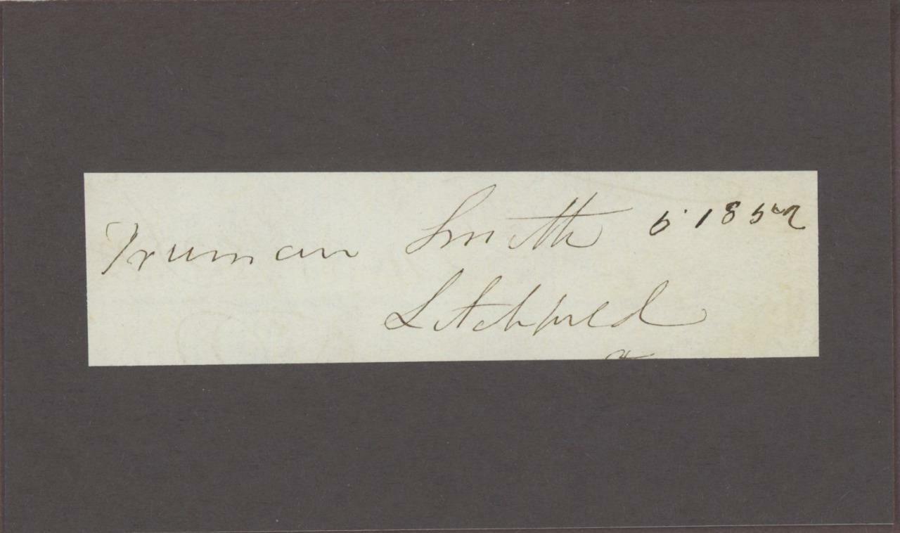 TRUMAN SMITH (1791-1884) autograph cut | Senator of Connecticut - signed