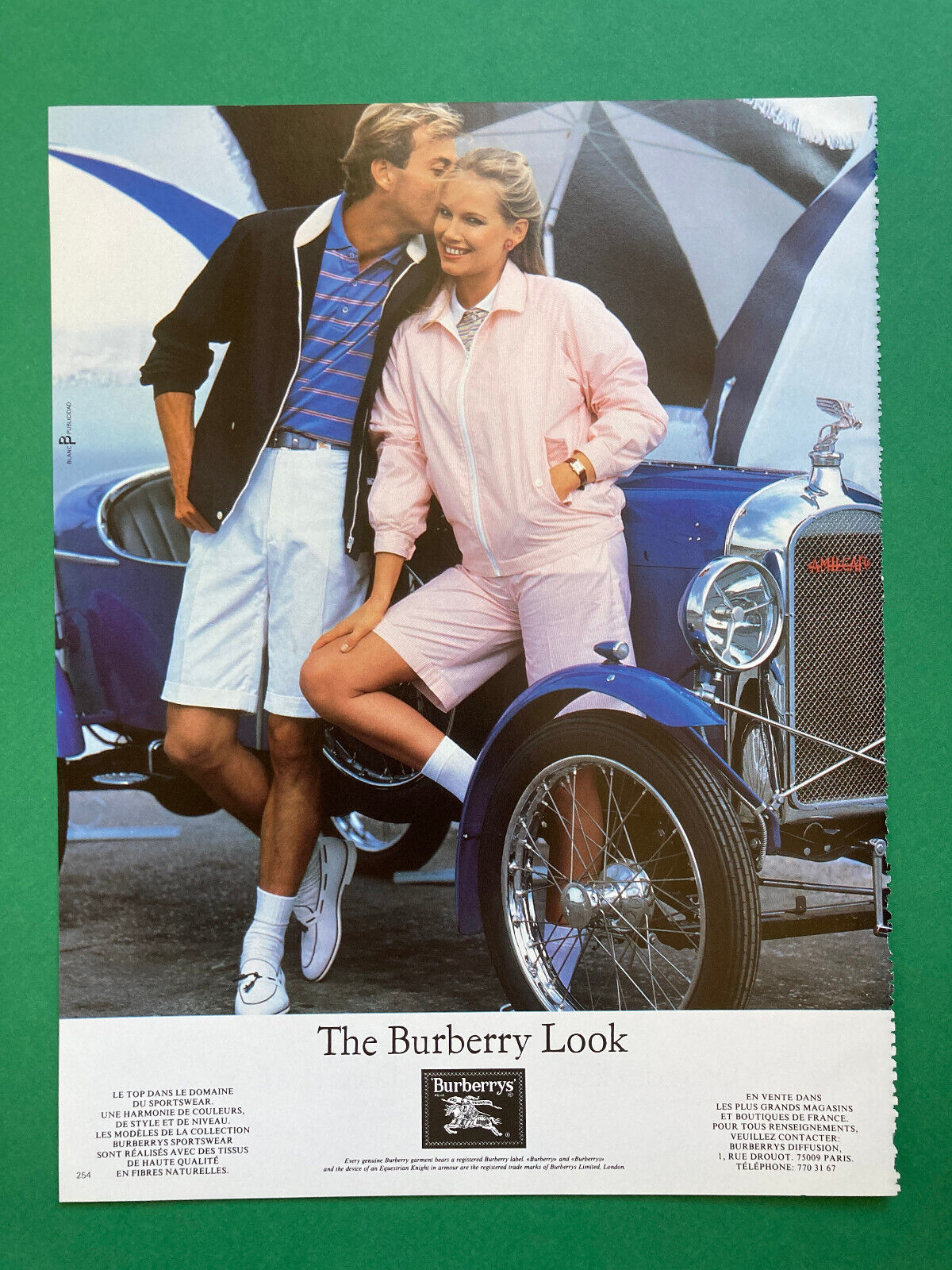 Burberry London Retro Fashion 1983 Vintage Advertising Pub 80s Spring