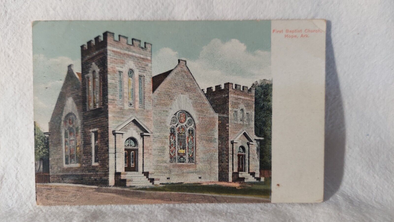 Vintage Postcard First Baptist Church Hope Arkansas c1912 (A134)