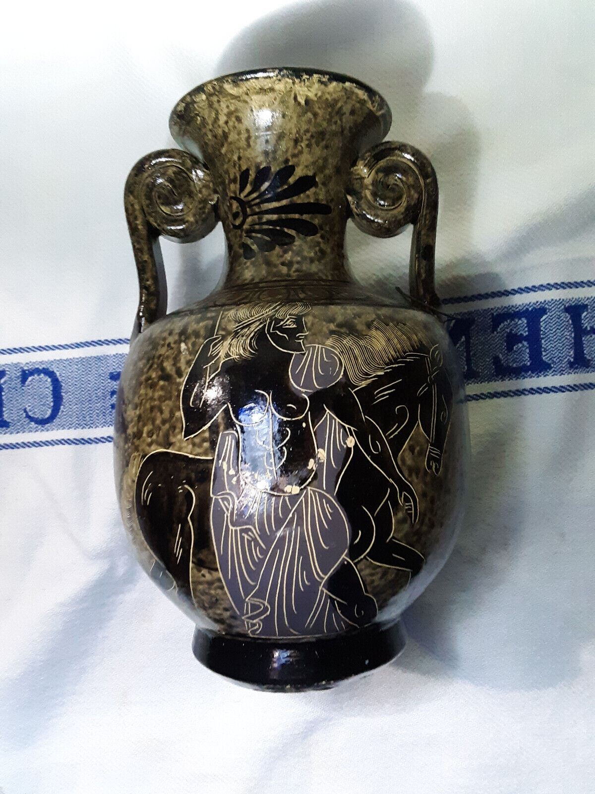 Hand Painted Greek Vase, Ceramic 