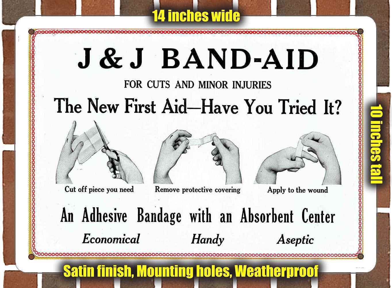 Metal Sign - 1921 Band-Aid- 10x14 inches