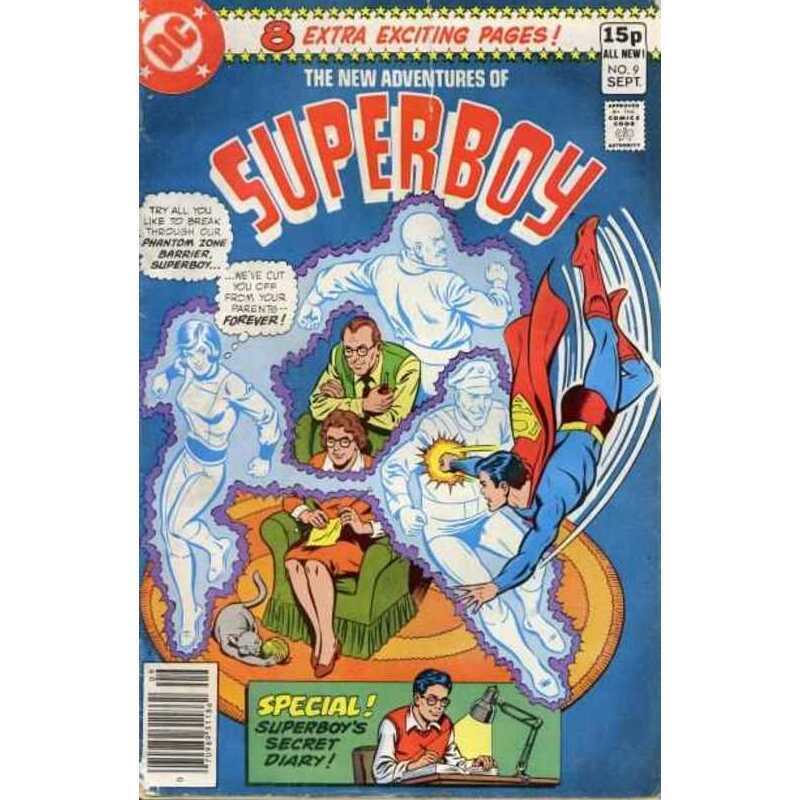 New Adventures of Superboy #9 in Very Fine minus condition. DC comics [v&
