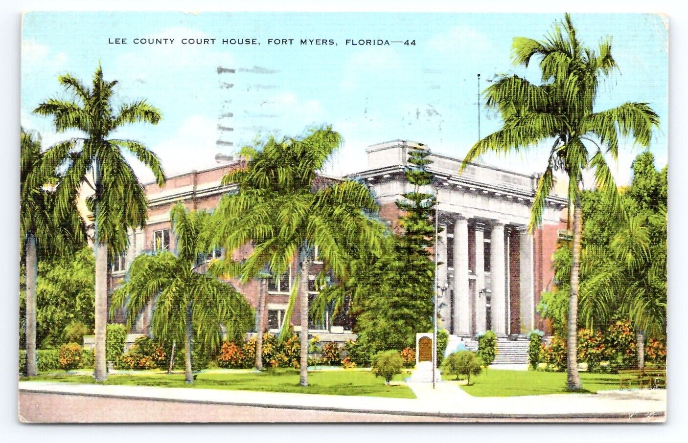 1943 Lee County Court House Fort Myers FL  Postcard
