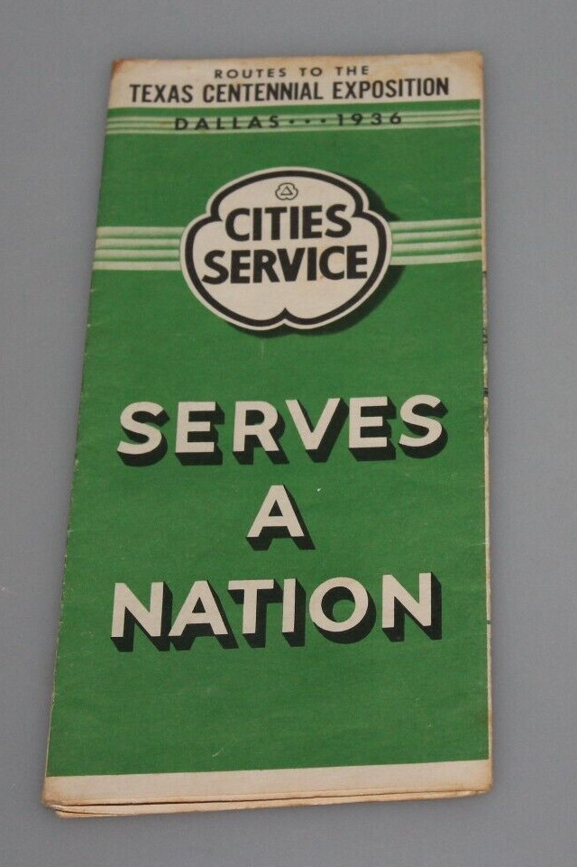 1936  cities service  serves a nation  map routes
