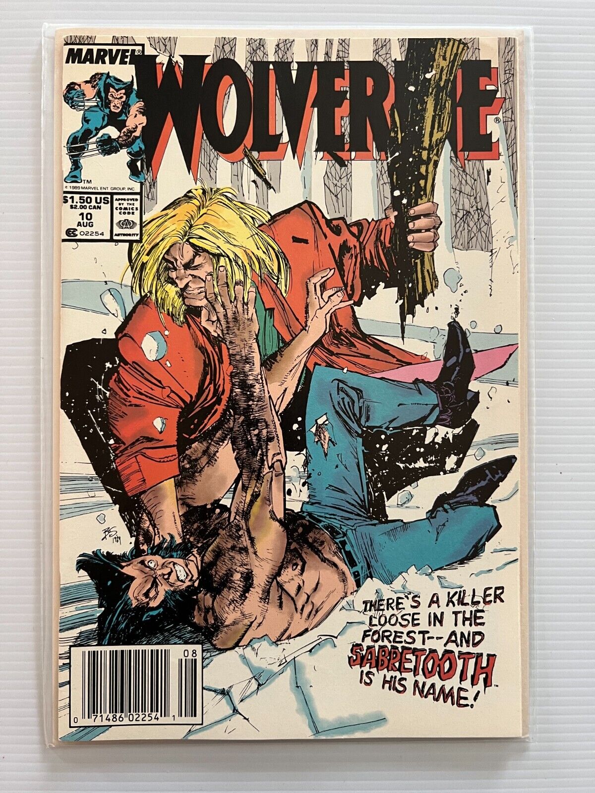 Wolverine (1988-2003) #10 NM+ (Marvel Newsstand Edition Aug 1989) Sabretooth