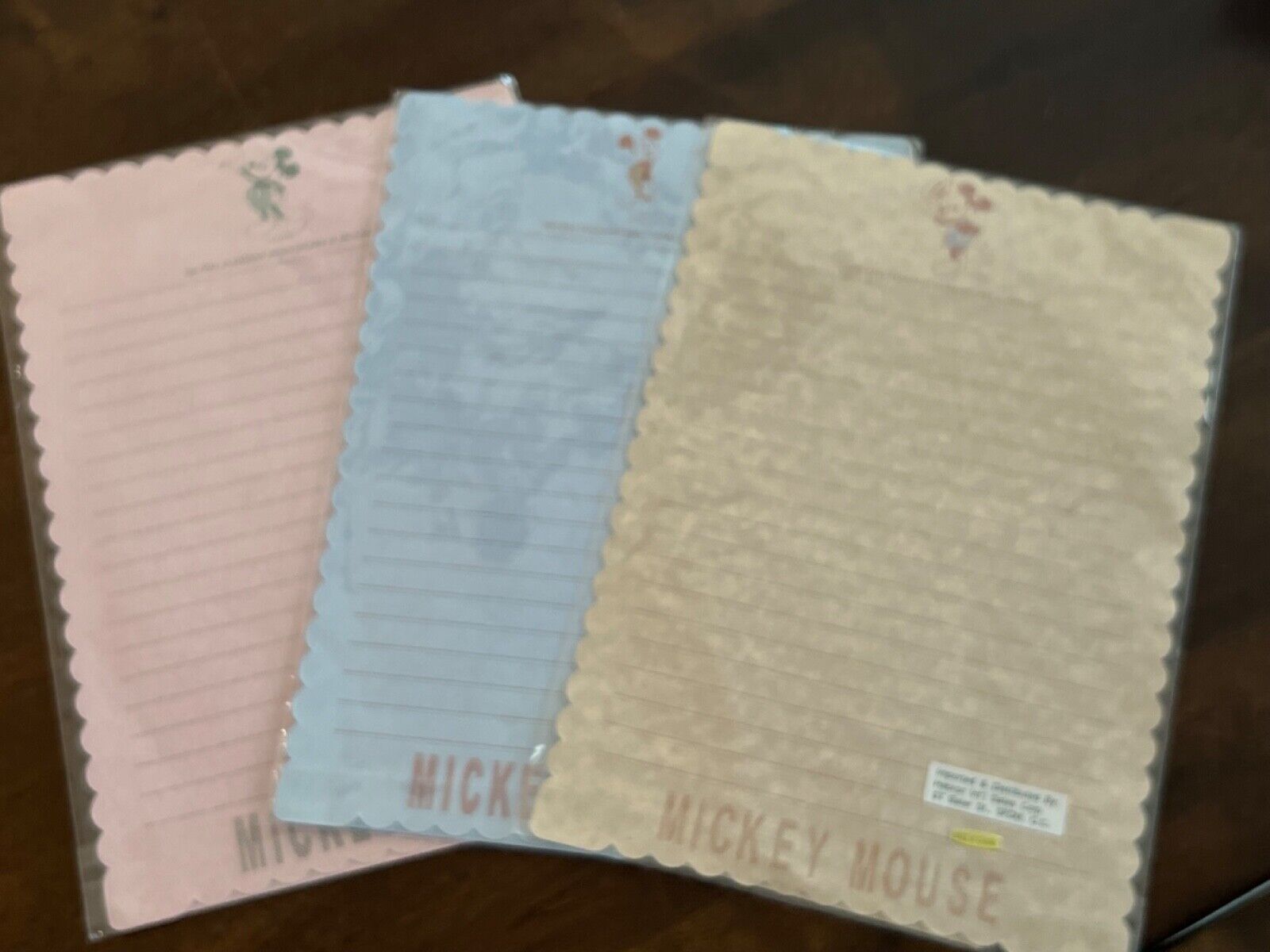 NIP Disney Mickey Mouse Stationary with Envelopes - Three Sets