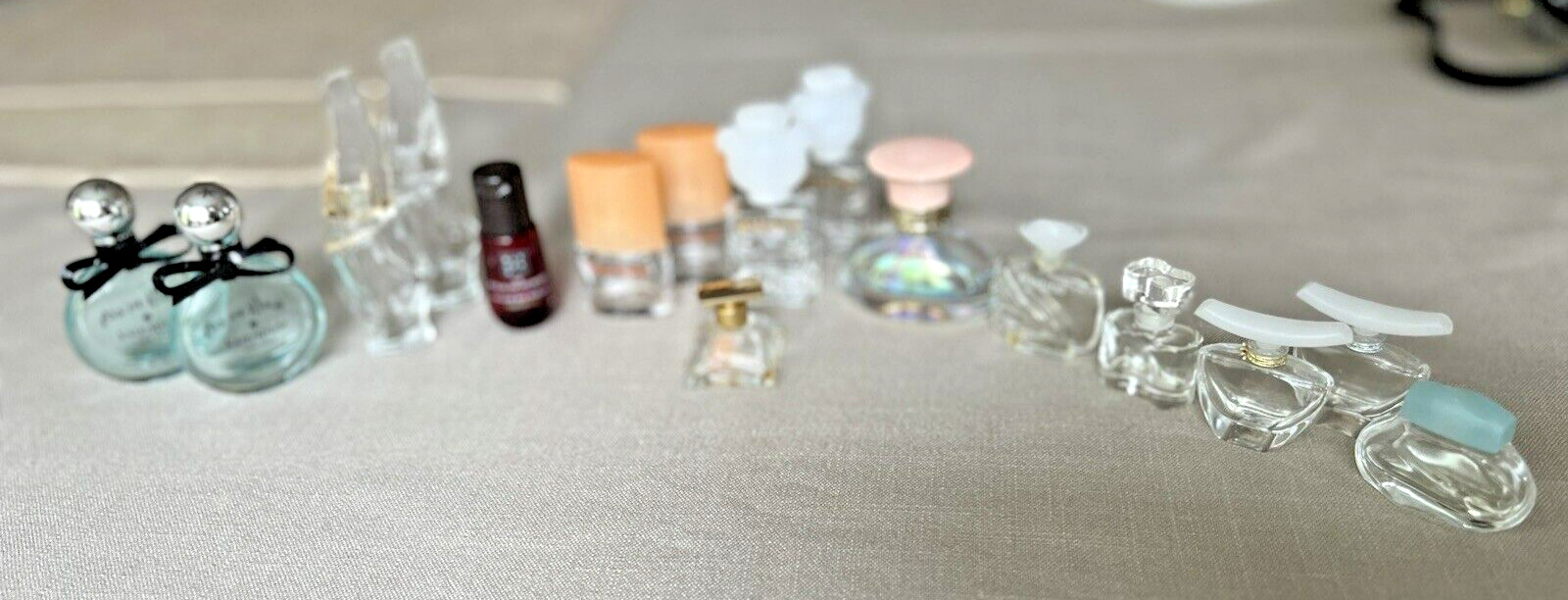 Miniature Perfume Bottle Lot Of 16 Teeny Tiny Collectible