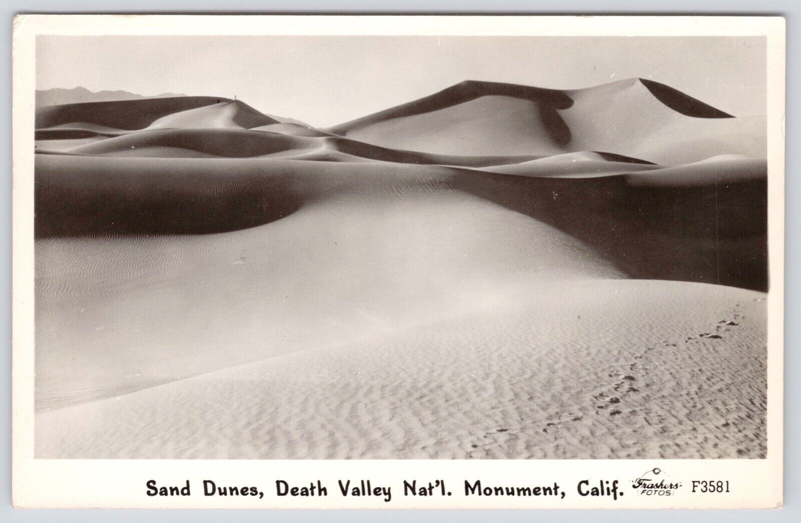 Postcard RPPC Sand Dunes, Death Valley National Monument, California