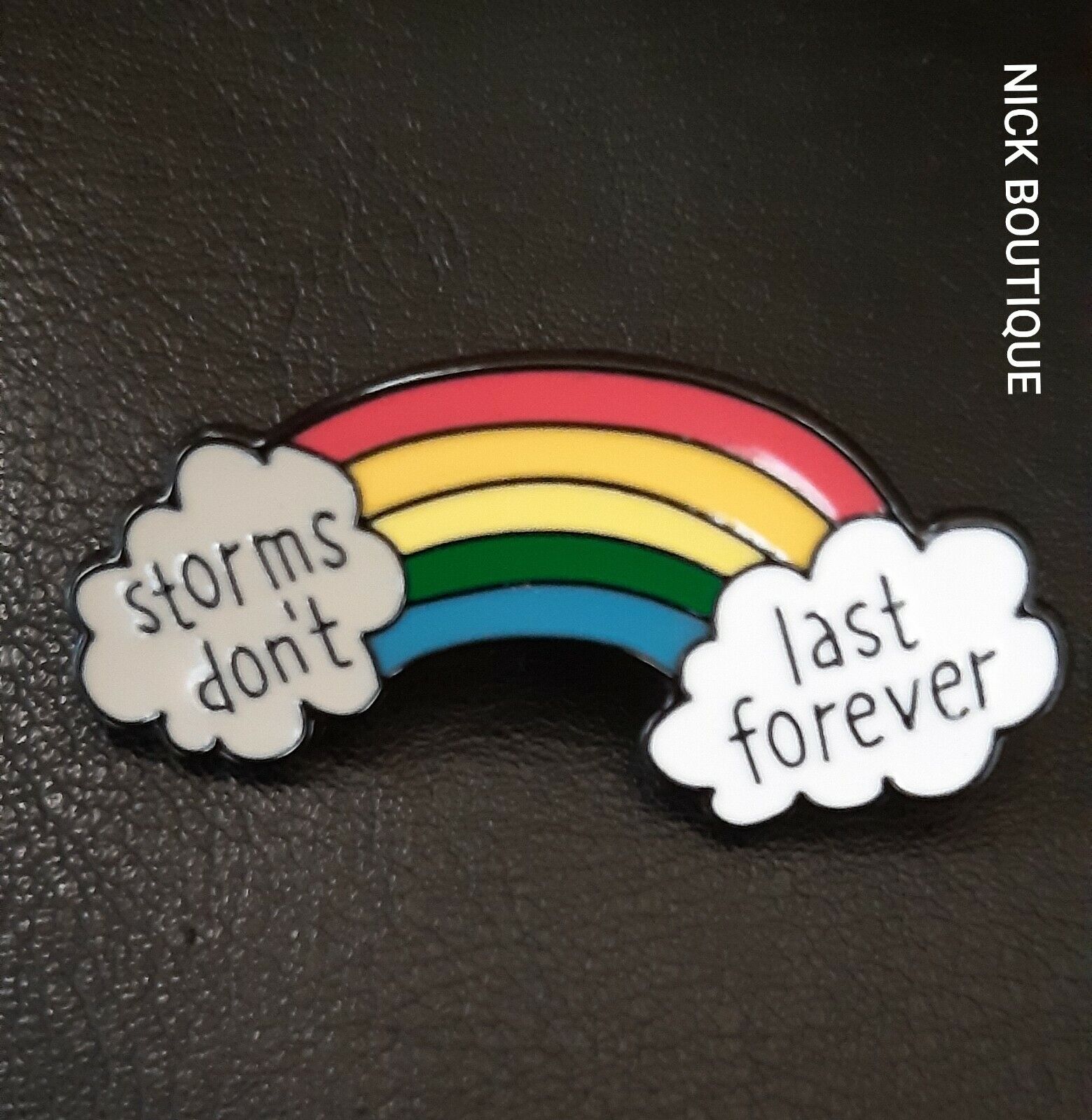 Rainbow Motivational Positive Quote Enamel Brooch Lapel Pin Small Badge Gift