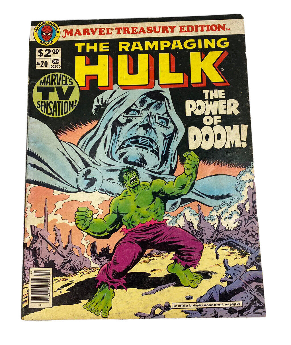 Marvel Treasury Edition #20 The Rampaging Hulk 1979 Comic Book Doctor Doom