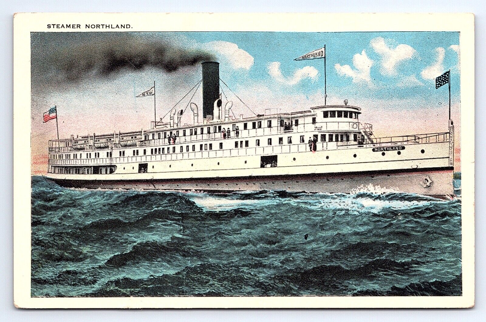 Postcard Steamer Ship Northland Posted Out of Washington DC c. 1929