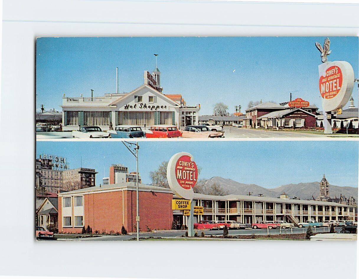 Postcard Covey\'s New America Motel & Coffee Shop Salt Lake City Utah USA