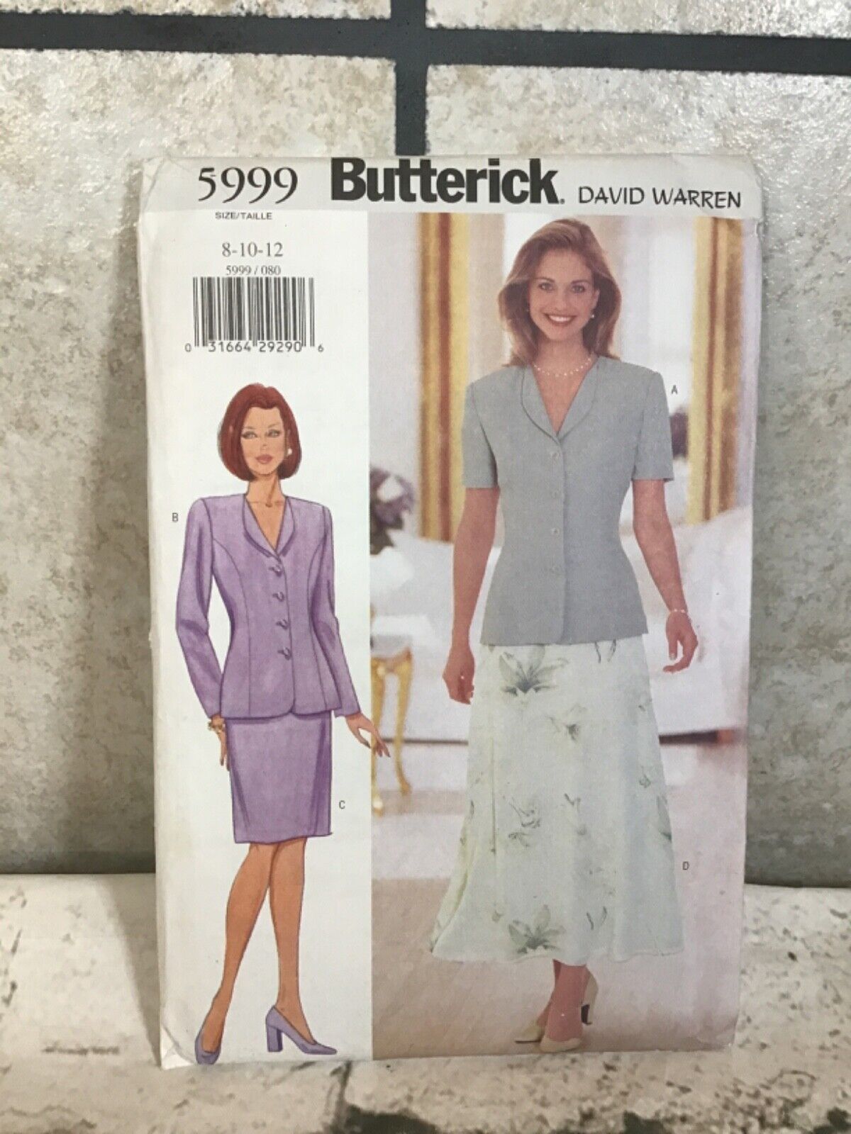 Butterick Sewing Pattern Misses Petite Jacket Skirt 5999 Sizes 8 10 12 Uncut
