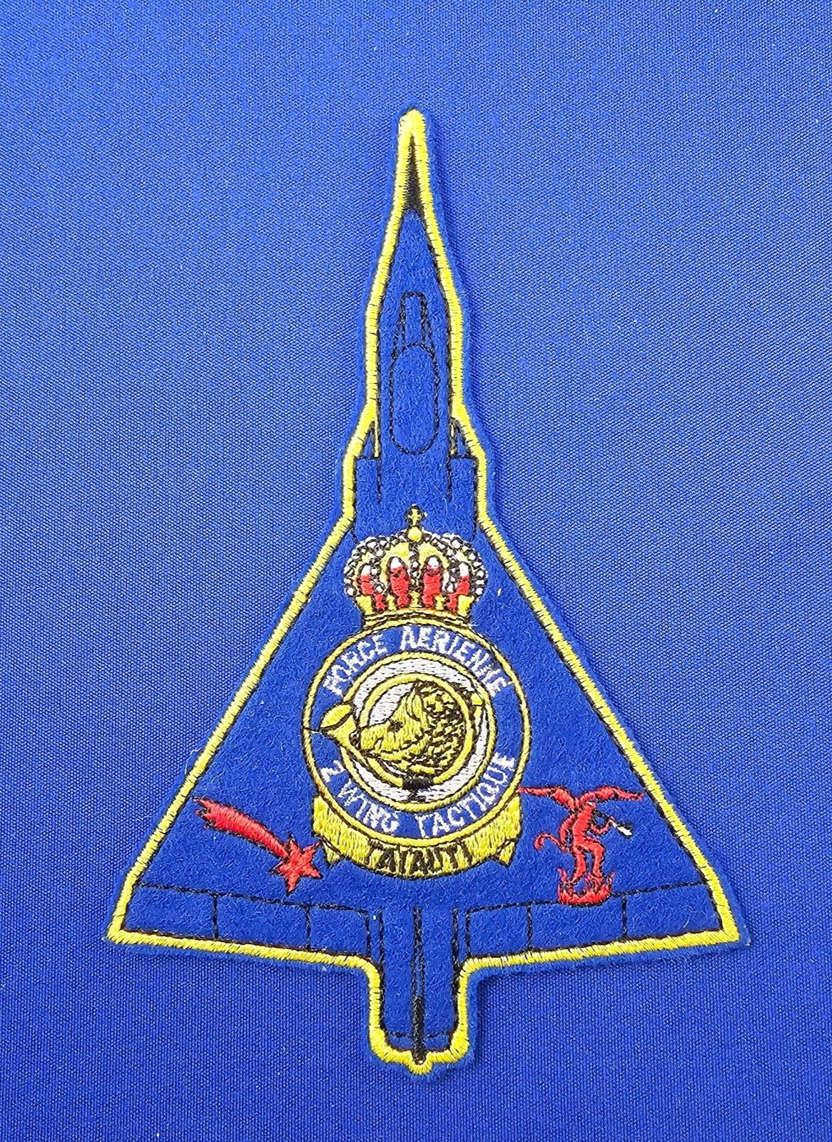 Belgian Armed Forces Air Force 2nd Tactical Wing 6 inch PATCH BADGE