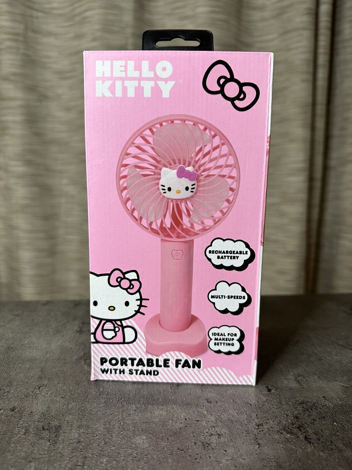 NEW Hello Kitty Portable Fan with Stand