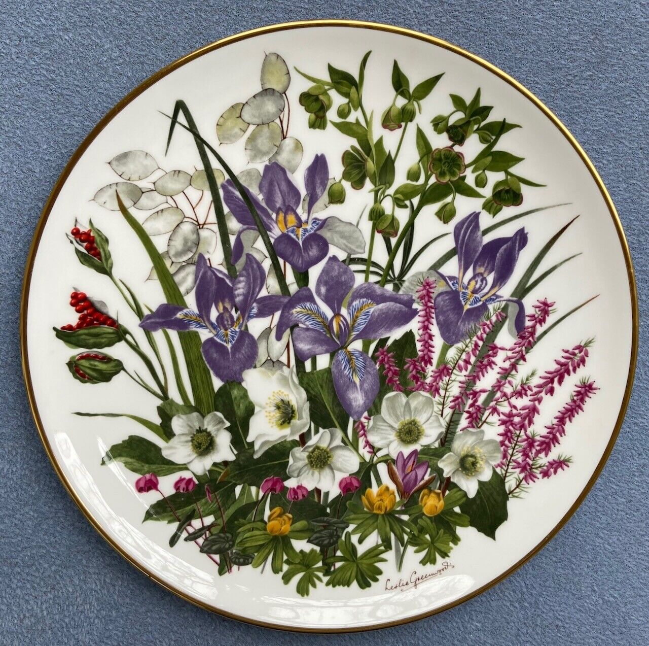 Wedgwood Franklin Porcelain Horticulture Society Flowers of the Year Plates 
