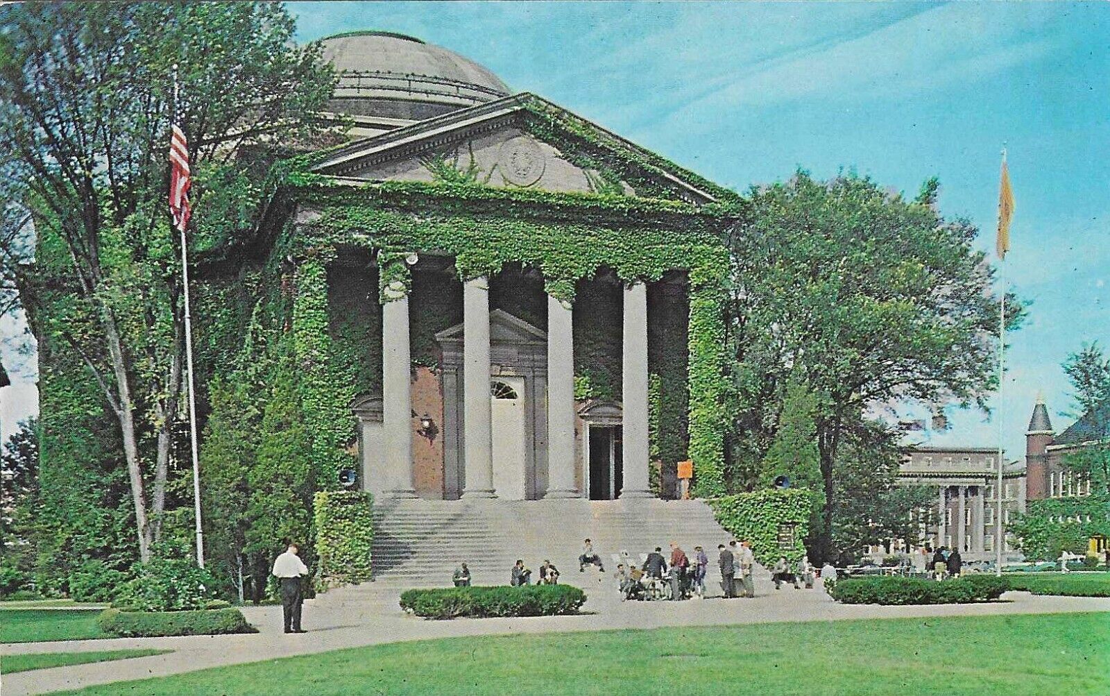 Vintage New York Chrome Postcard Syracuse University Hendricks Chapel
