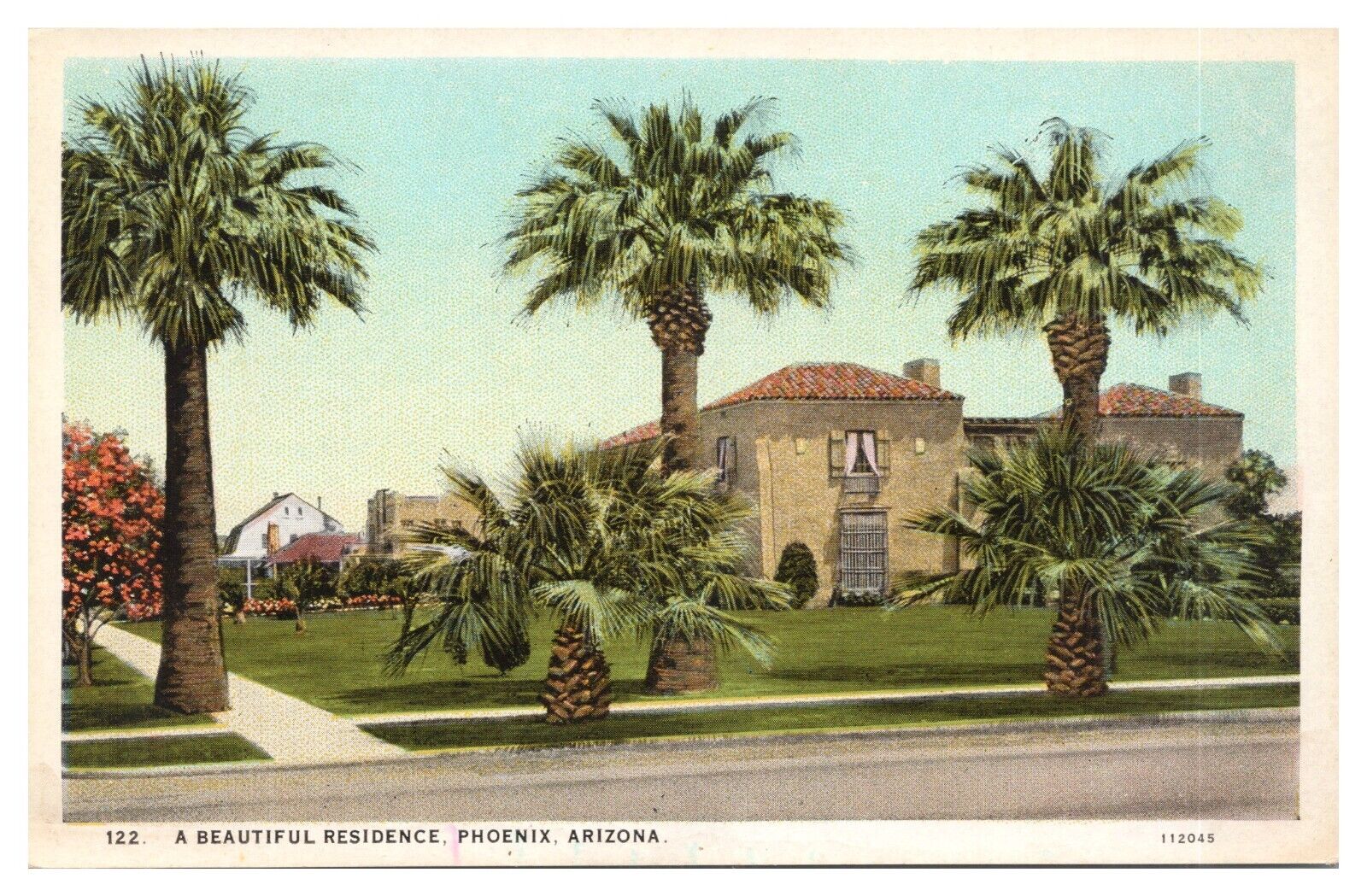 Vintage A Beautiful Residence Phoenix Arizona Postcard Unposted