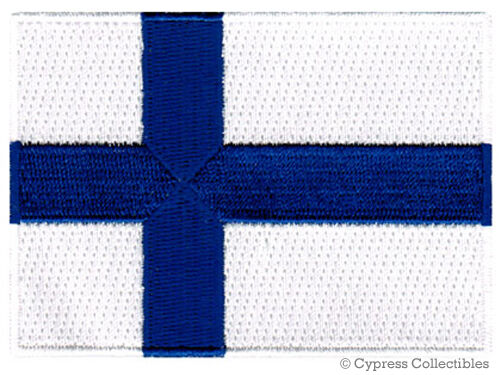 FINLAND FLAG embroidered iron-on PATCH FINNISH EMBLEM applique Suomen tasavalta