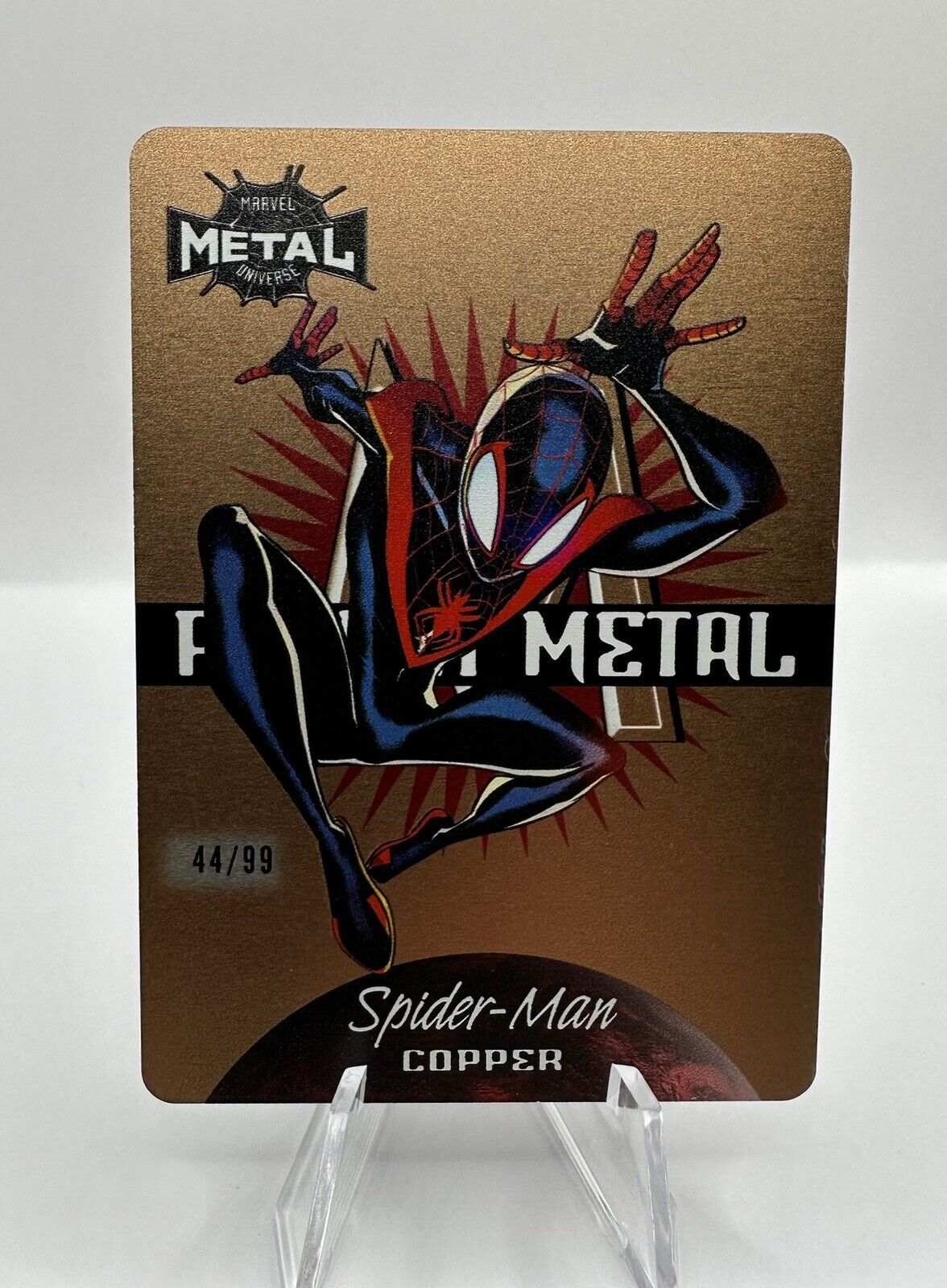 2022 Upper Deck Marvel Metal Universe Planet Copper 44/99 Spider-Man
