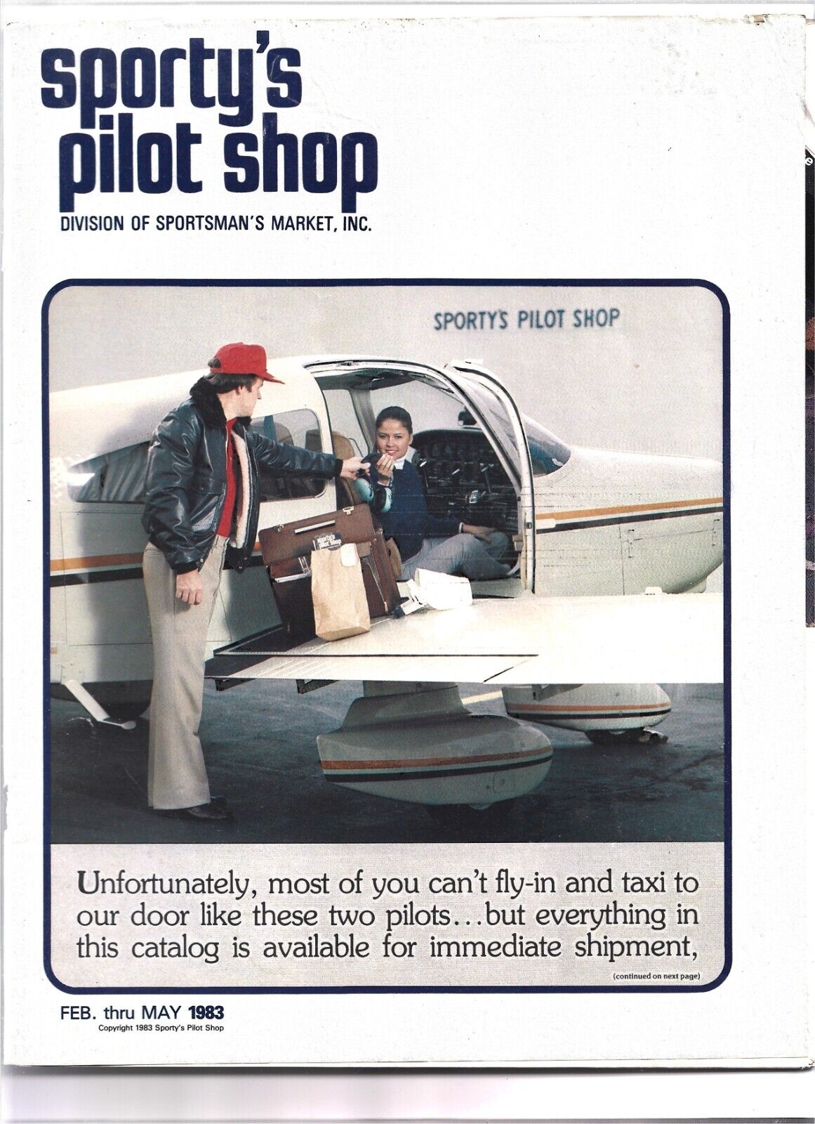 Vintage Sporty\'s Pilot Shop 1983 Catalog Private Aircraft Equipment Ray-Ban Ad